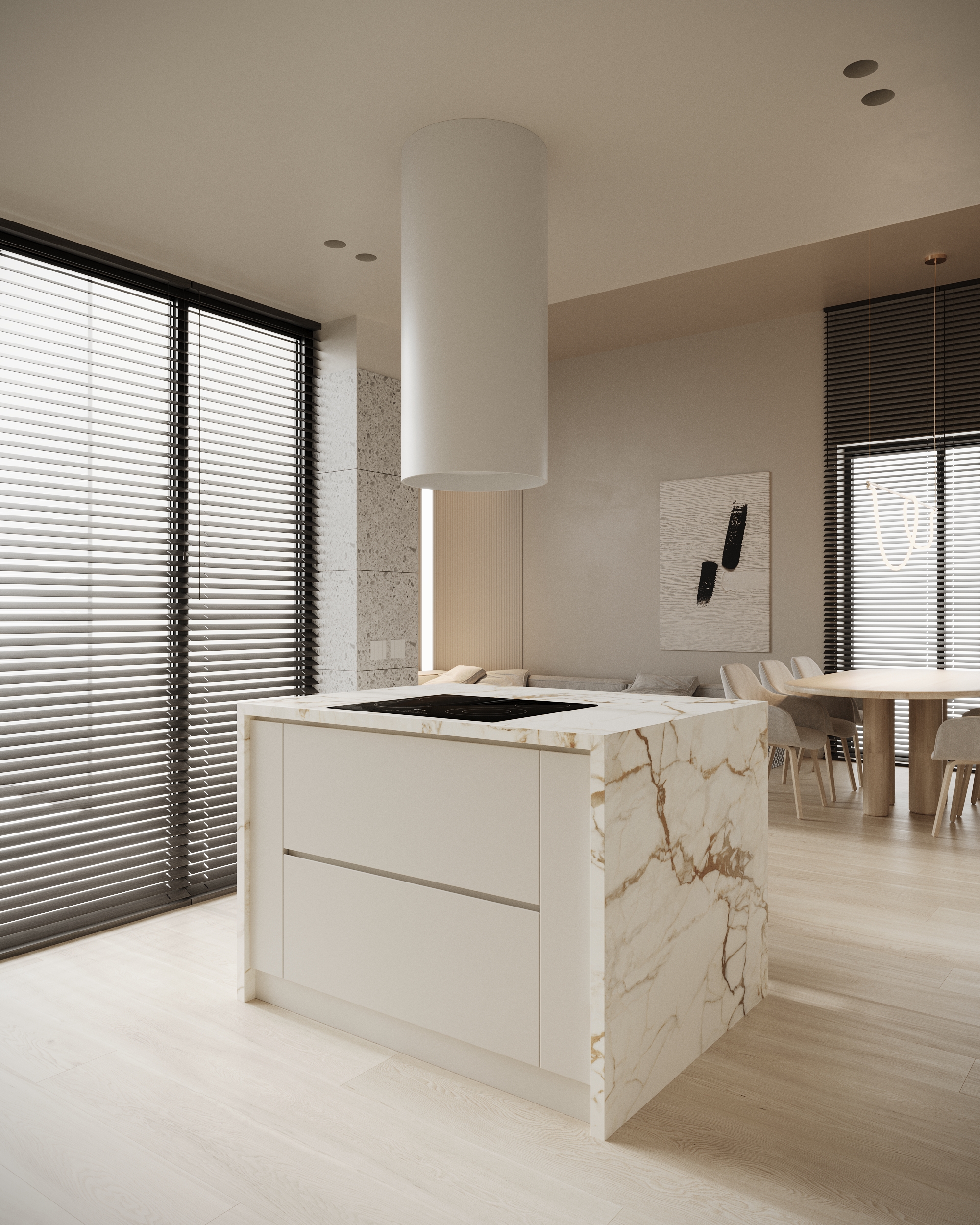 cafib bucatarie fara manere mdf ral 9010 tandembox antaro blum yulmob