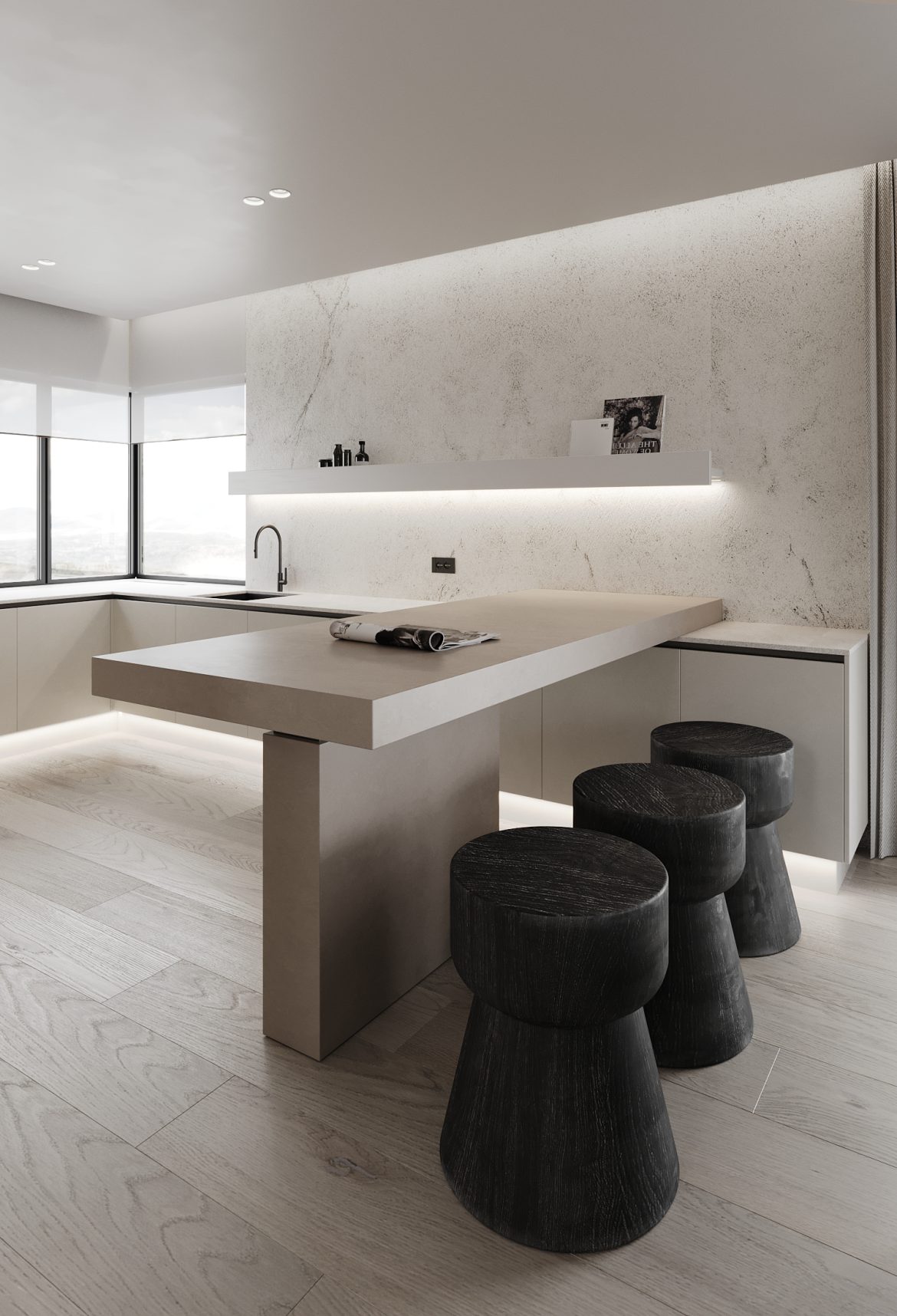 crb bucatarie si dining in plan deschis mdf vopsit fara maner Yulmob