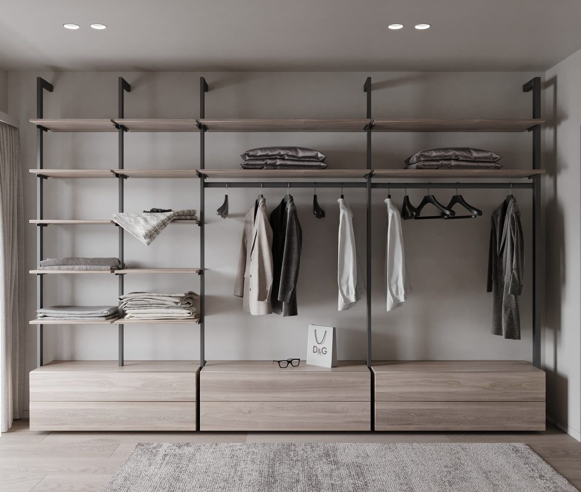 crsd spatiu depozitare modular mobila mdf rigola si rafturi lungi yulmob