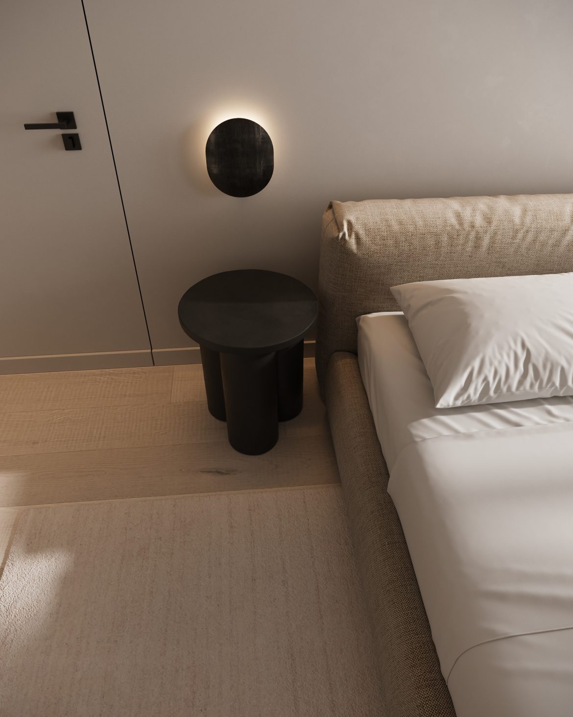 cab dressing pe perete intreg mdf alb mat divizare interna Arlon Yulmob