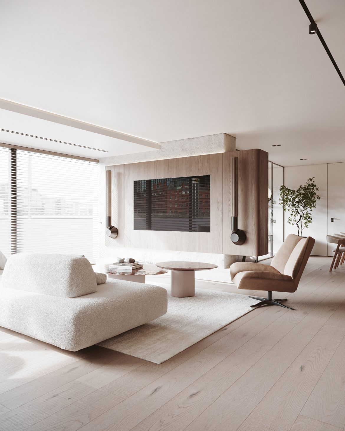 yacht kid accent pe lumina si structura in living contemporan Yulmob Bucuresti
