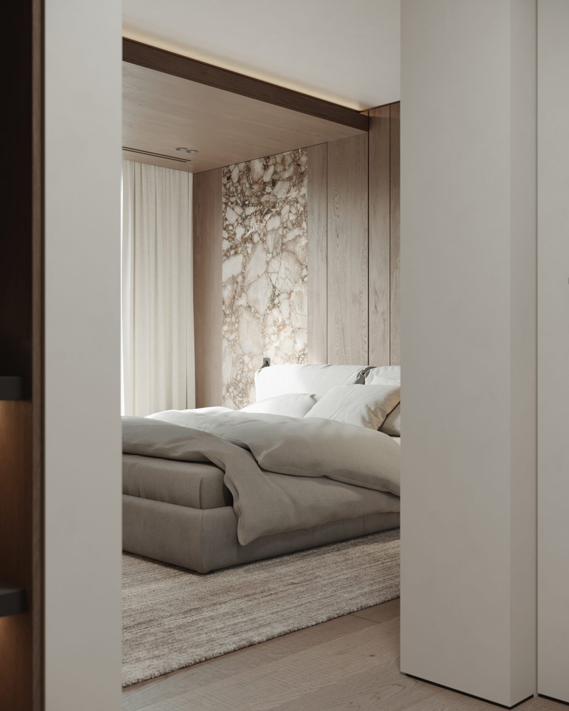 yacht kid dormitor luminos cu accent pe structura lemn Yulmob Bucuresti