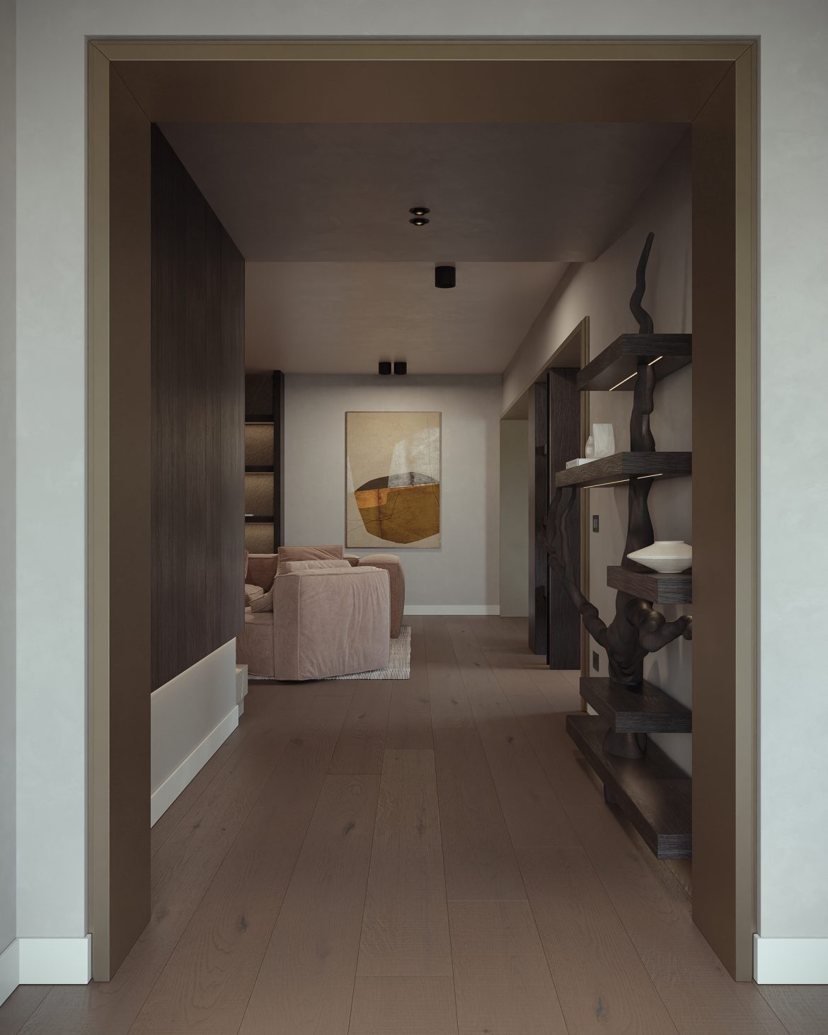CIH 01 hol acces mobilier hol mdf vopsit spatiu intrare apartament yulmob