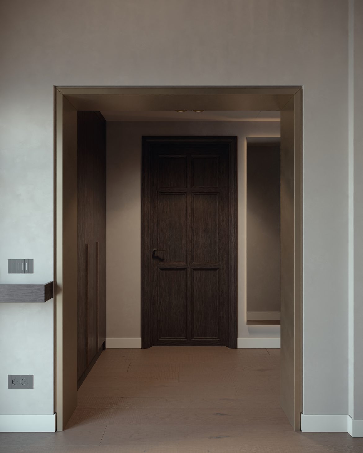 CIH 01 hol acces placare perete mdf vopsit design interior modern yulmob