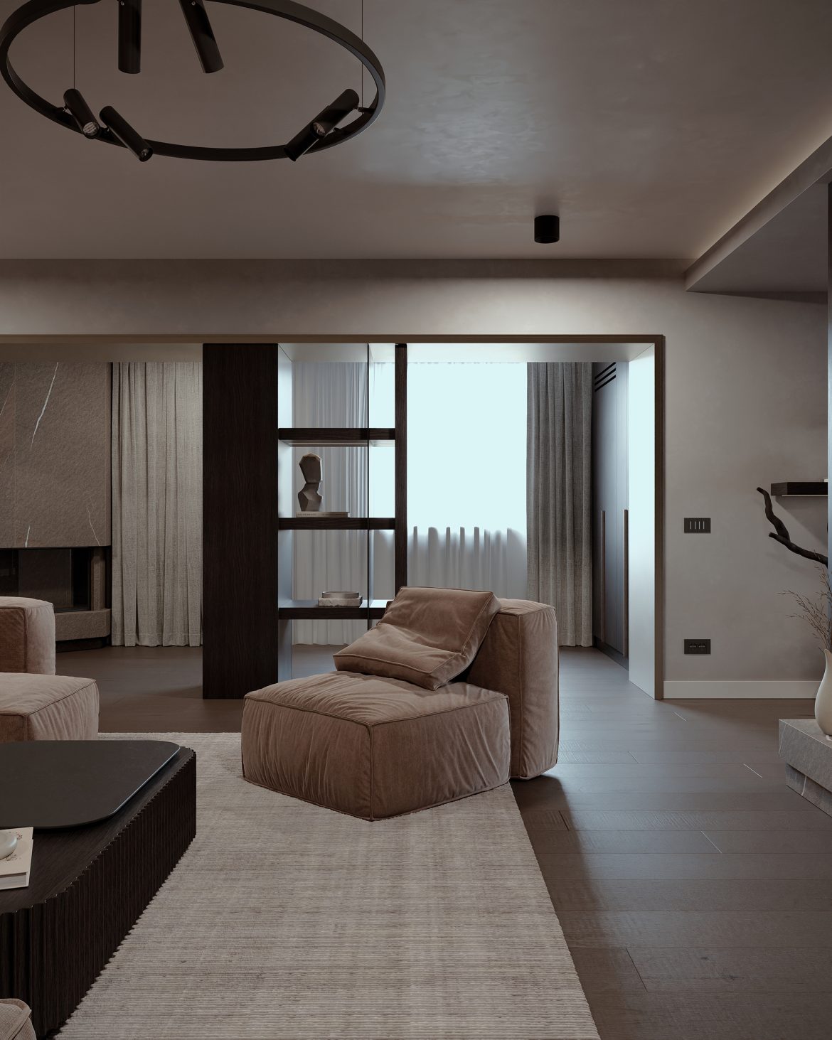 CIH 02 living placare perete tv mdf vopsit mobilier la comanda yulmob