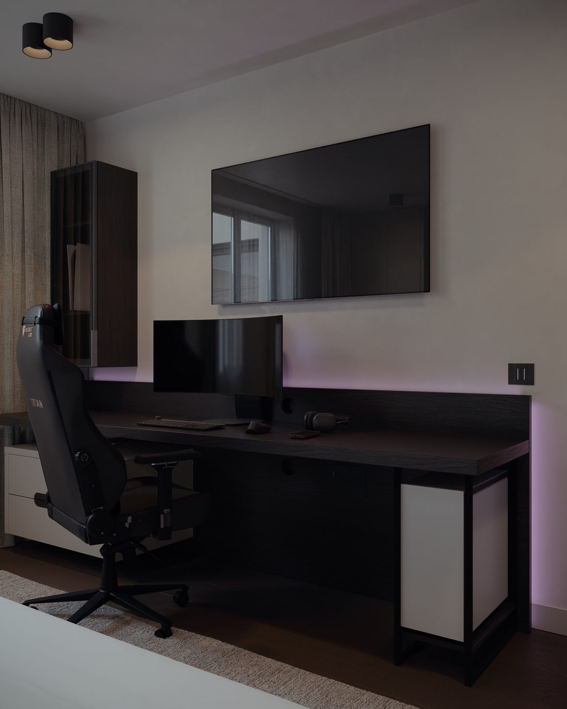 CIH 04 dormitor copil mobilier copii birou dulap mdf vopsit yulmob