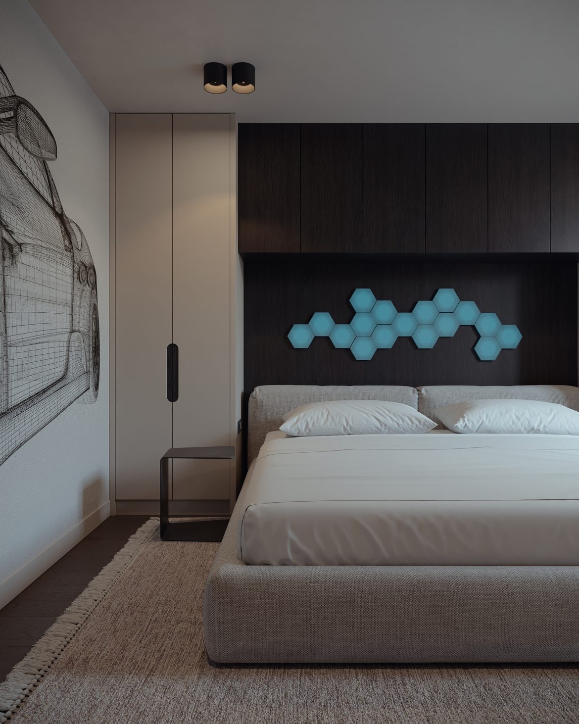 CIH 04 dormitor copil mobilier copii la comanda mdf vopsit casa iasi hlincea yulmob