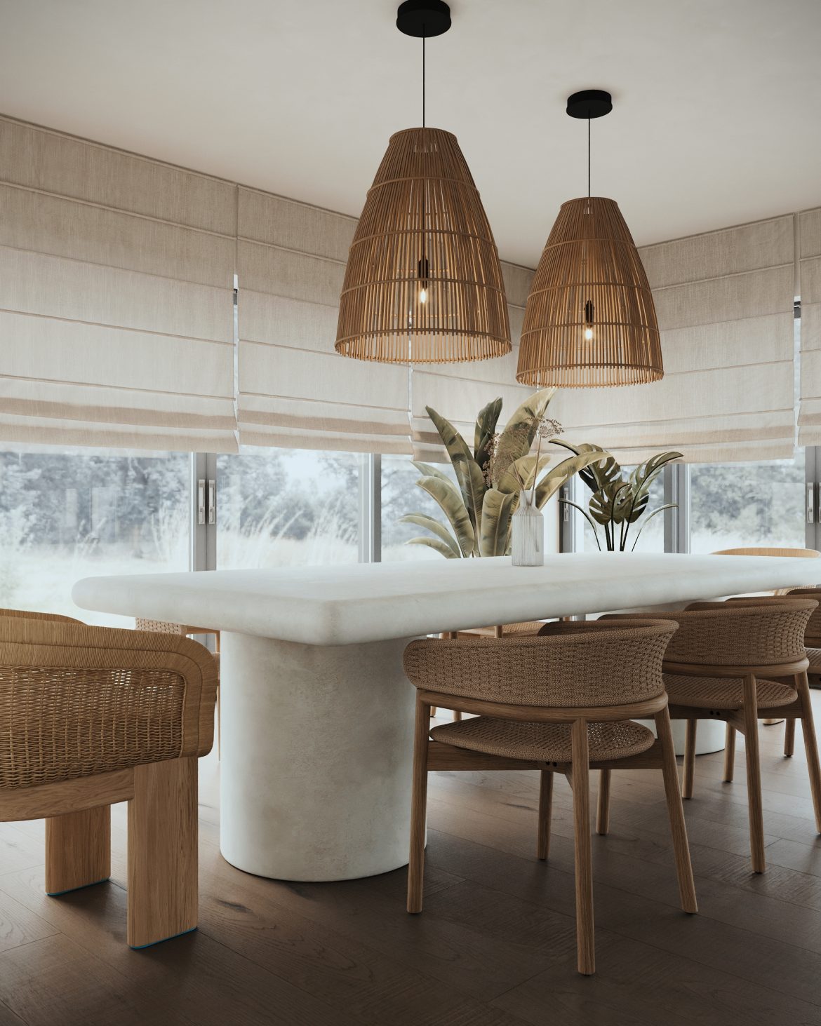 CIH 07 terasa interioara masa dining stejar mobilier lux yulmob