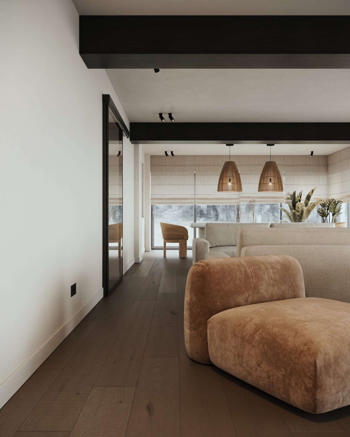 CIH 07 terasa interioara masa stejar mobilier lux design interior yulmob