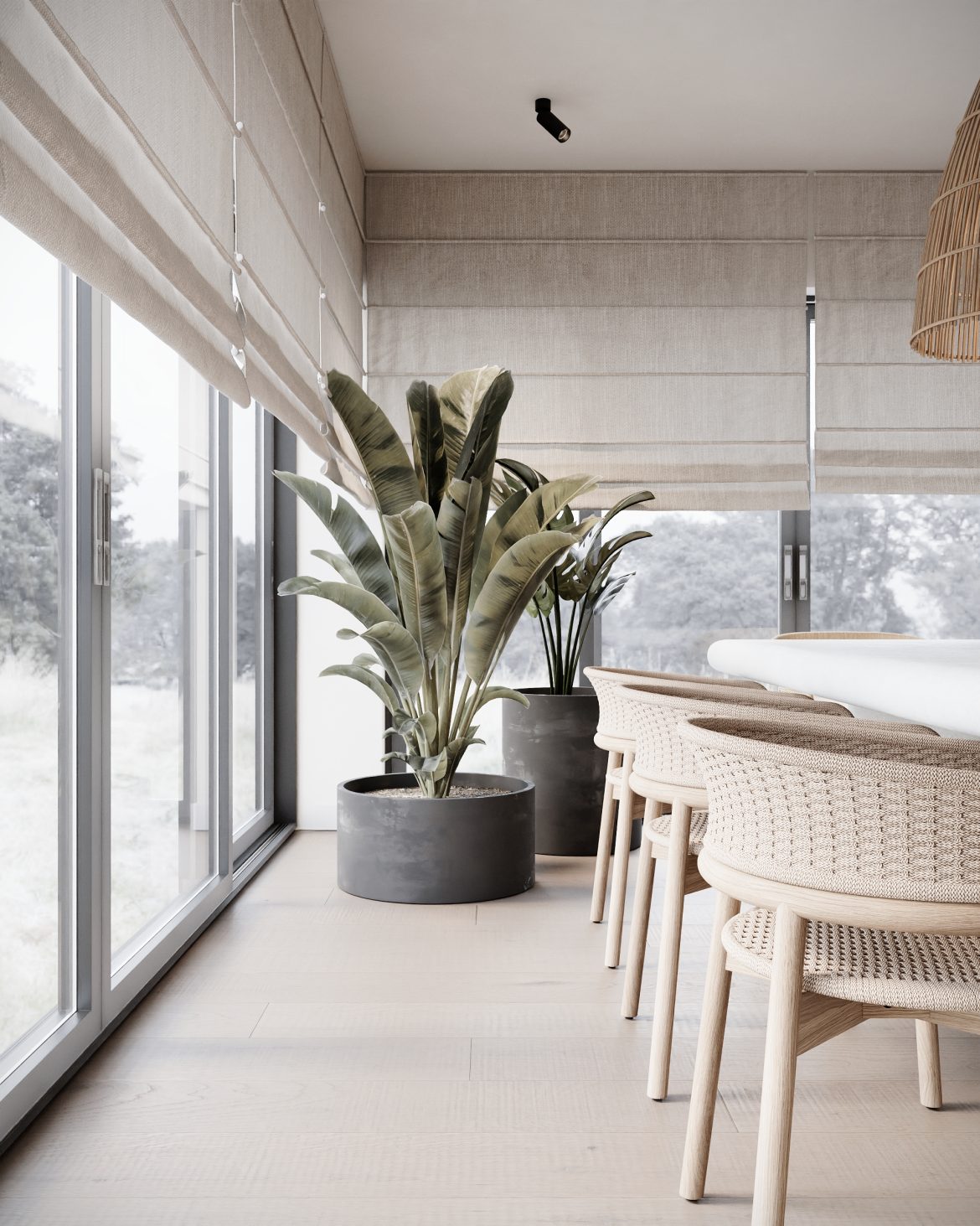 CIH 07 terasa interioara mobilier lux masa stejar semineu design modern yulmob