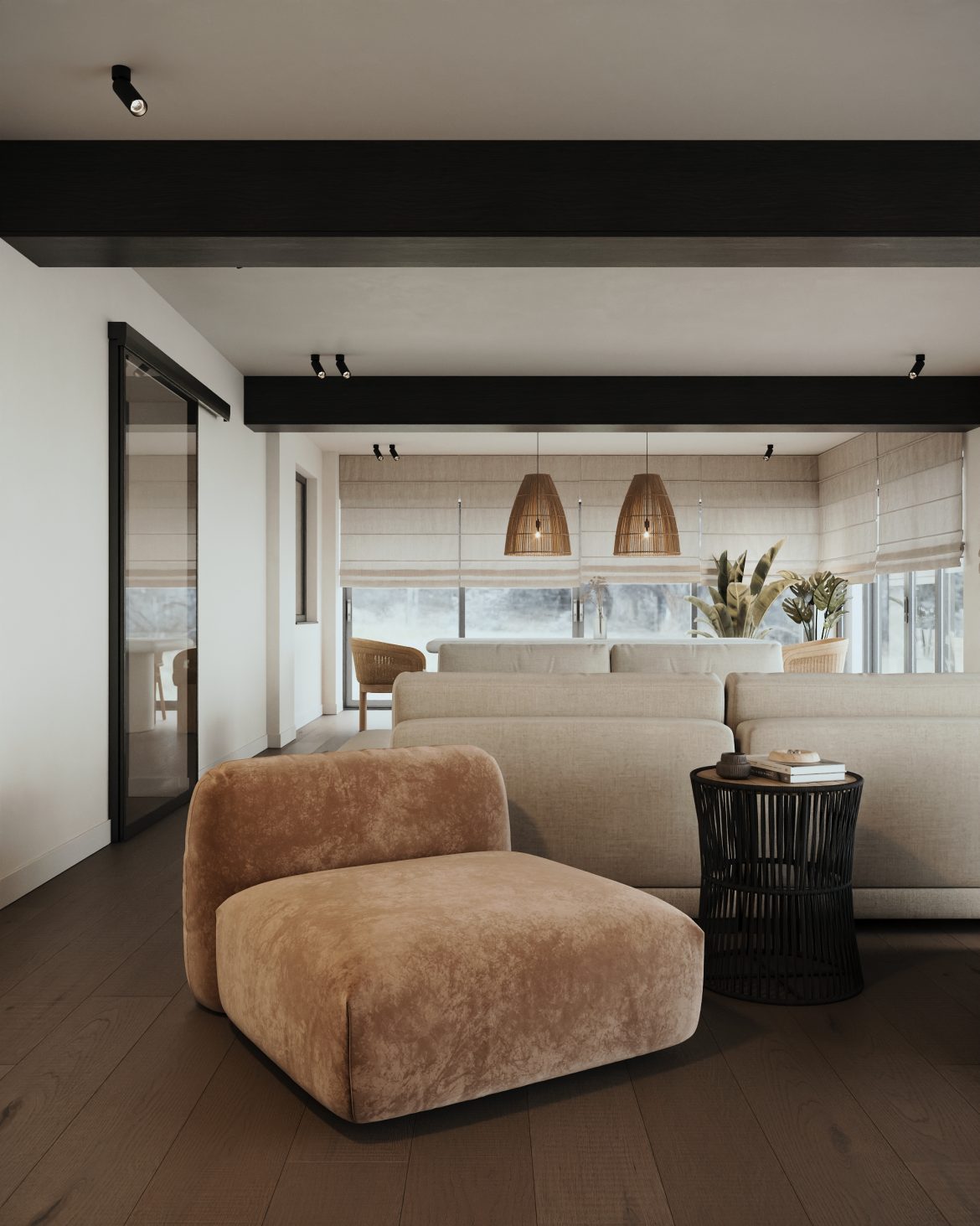 CIH 07 terasa interioara semineu decorativ zona relaxare canapele lux yulmob