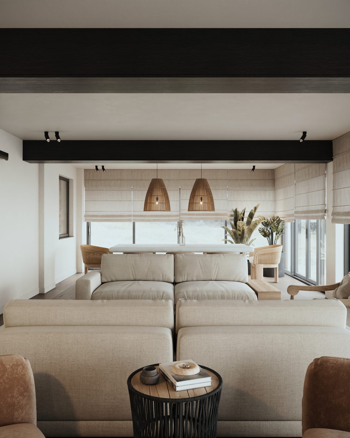CIH 07 terasa interioara semineu modern canapele lux design interior yulmob