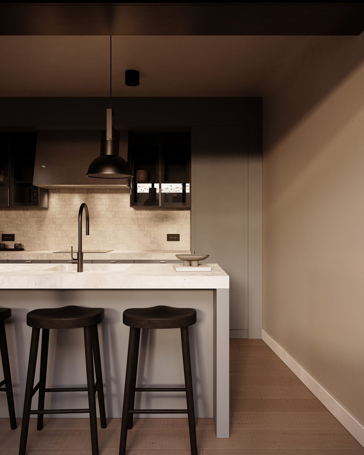 CIH 09 bucatarie terasa bucatarie lux blat granit chiuveta blanco cuptor miele yulmob