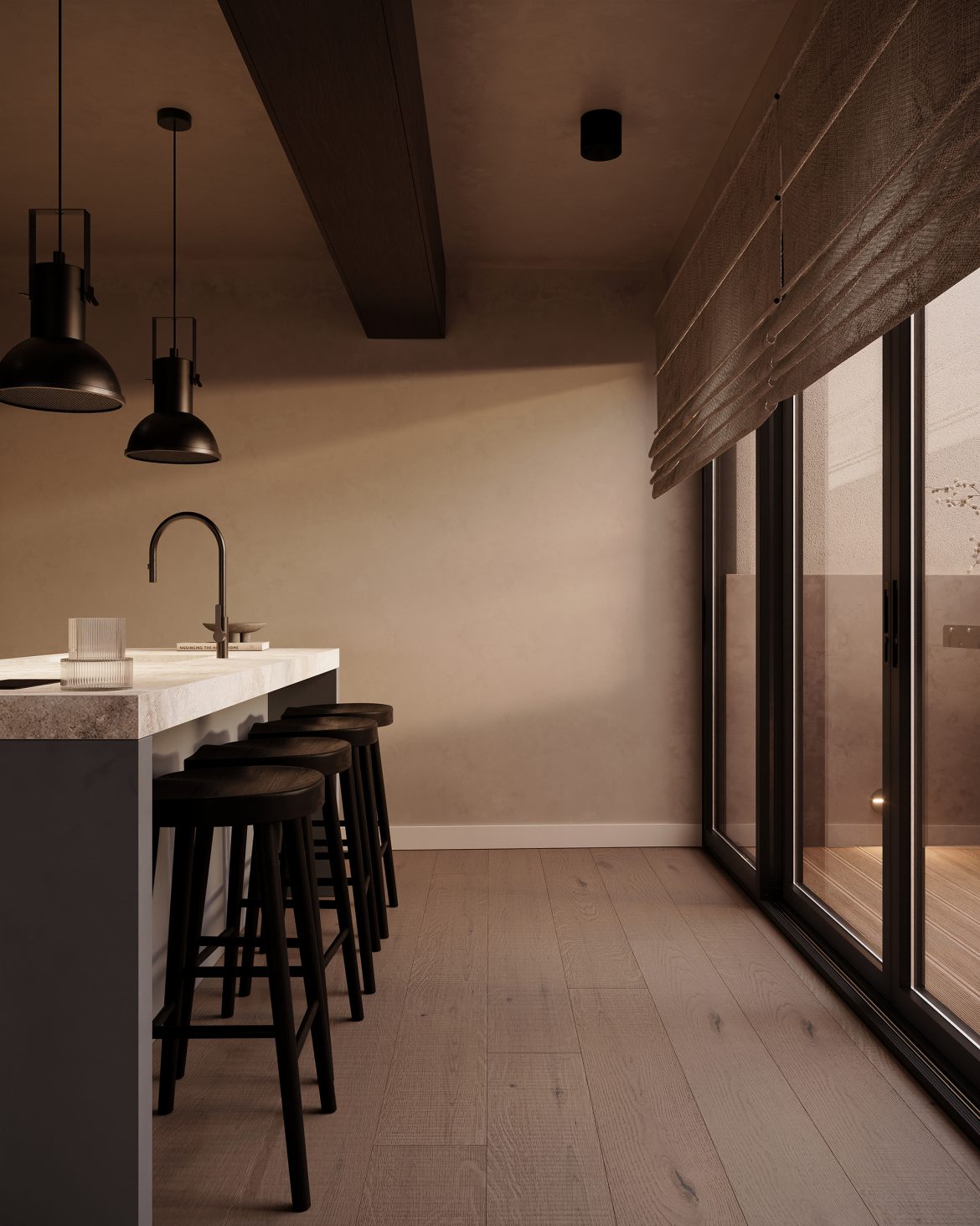 CIH 09 bucatarie terasa mobilier bucatarie modern mdf vopsit aparate miele yulmob