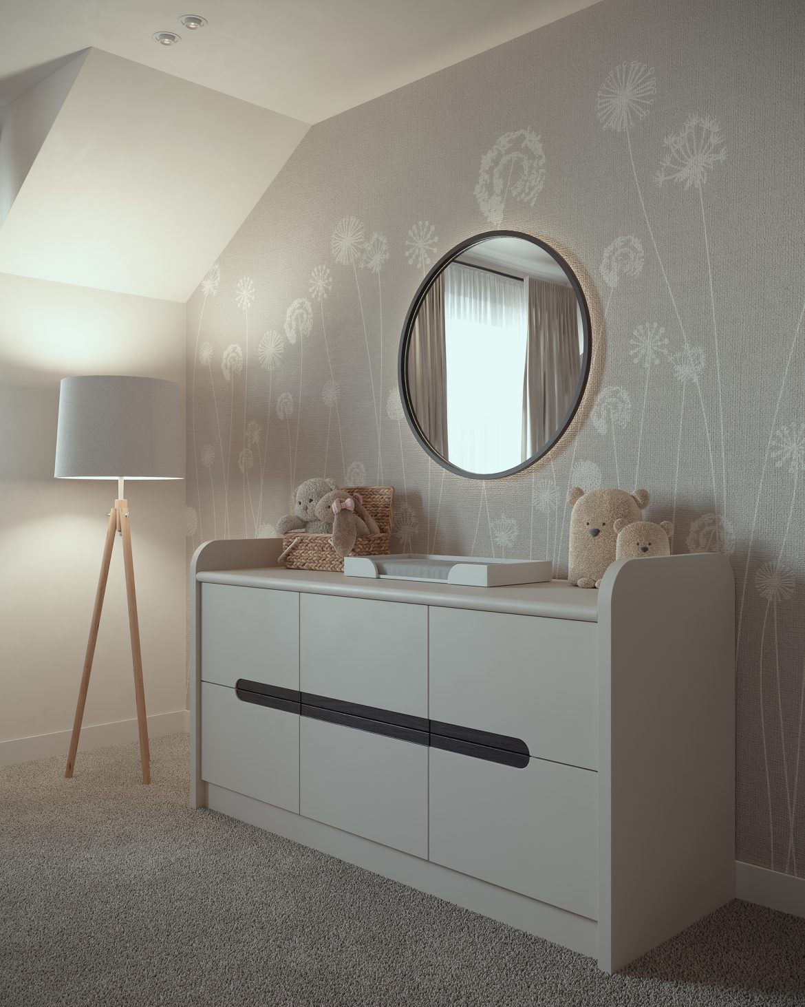 CIH 12 camera bebelus oglinda decorativa monkito design interior modern yulmob
