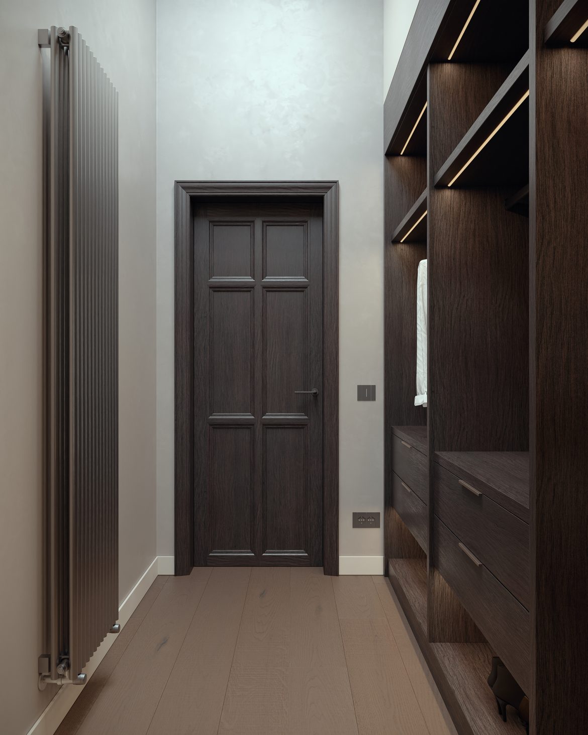 CIH 14 camera dressing mobilier la comanda mdf furnir burley oak led accesorii blum legrabox yulmob