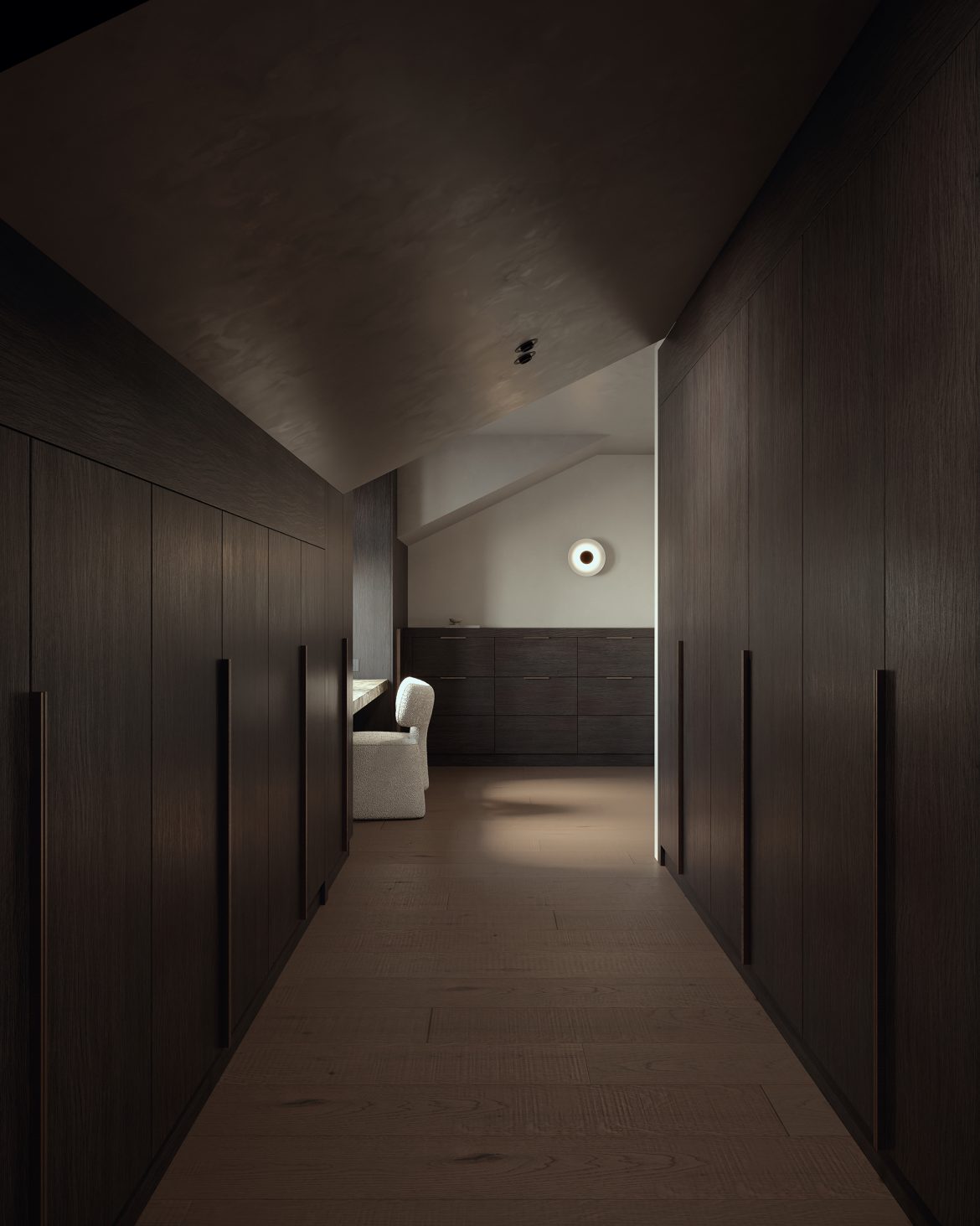 CIH 15 dressing walk in mdf furnir burley oak led design mobilier dressing yulmob
