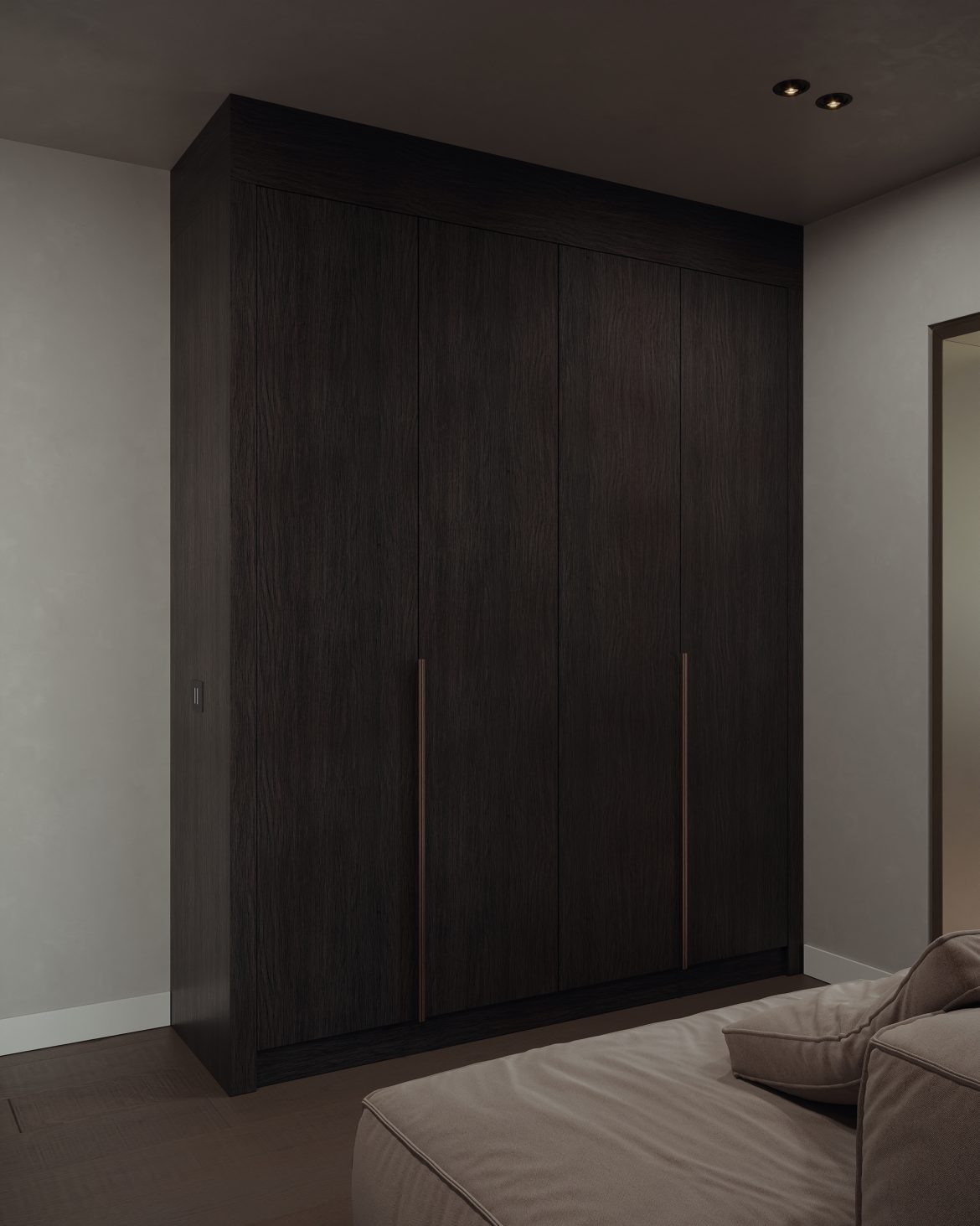 CIH 15 dressing walk in mobilier dressing lux mdf furnir burley oak led accesorii blum yulmob