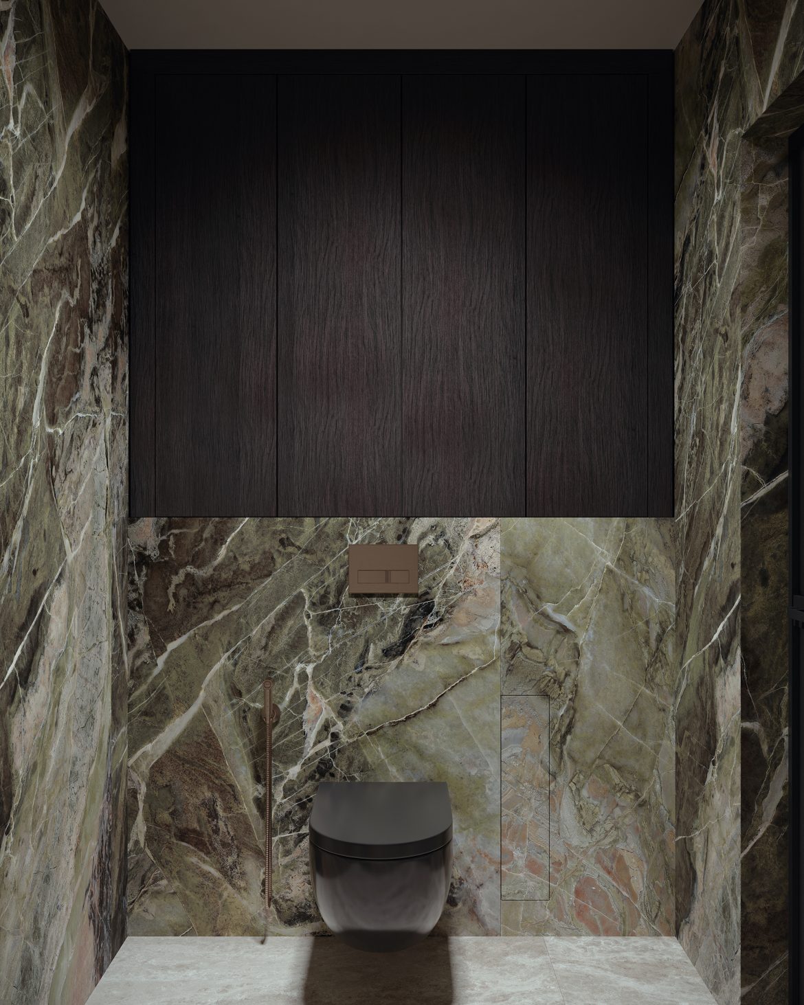 CIH 17 baie matrimoniala mobilier baie lux mdf furnir burley oak oglinda monkito yulmob