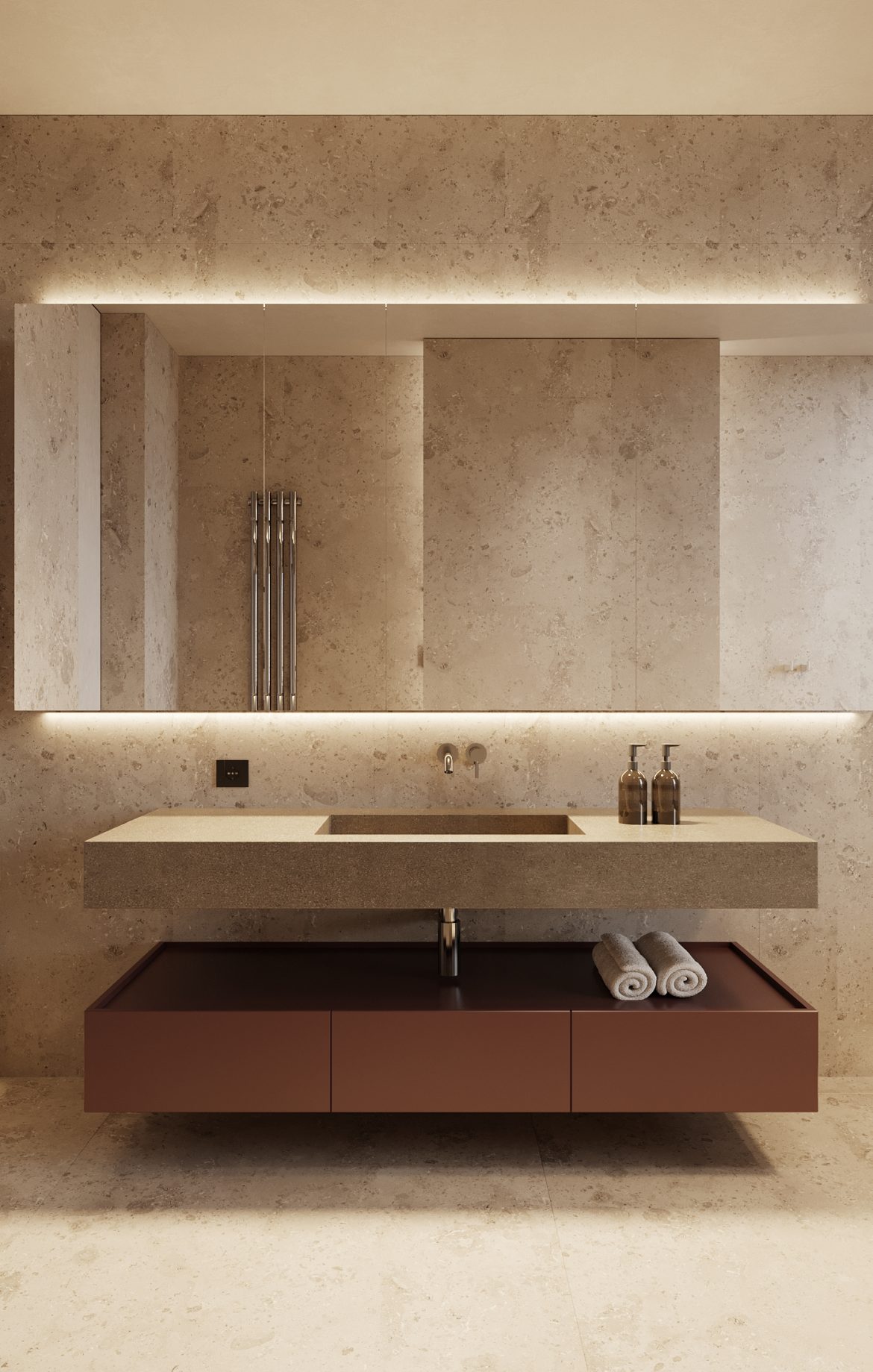 CIPI 02 baie dormitor copil mobilier baie modern polite lemn stejar casa iasi yulmob