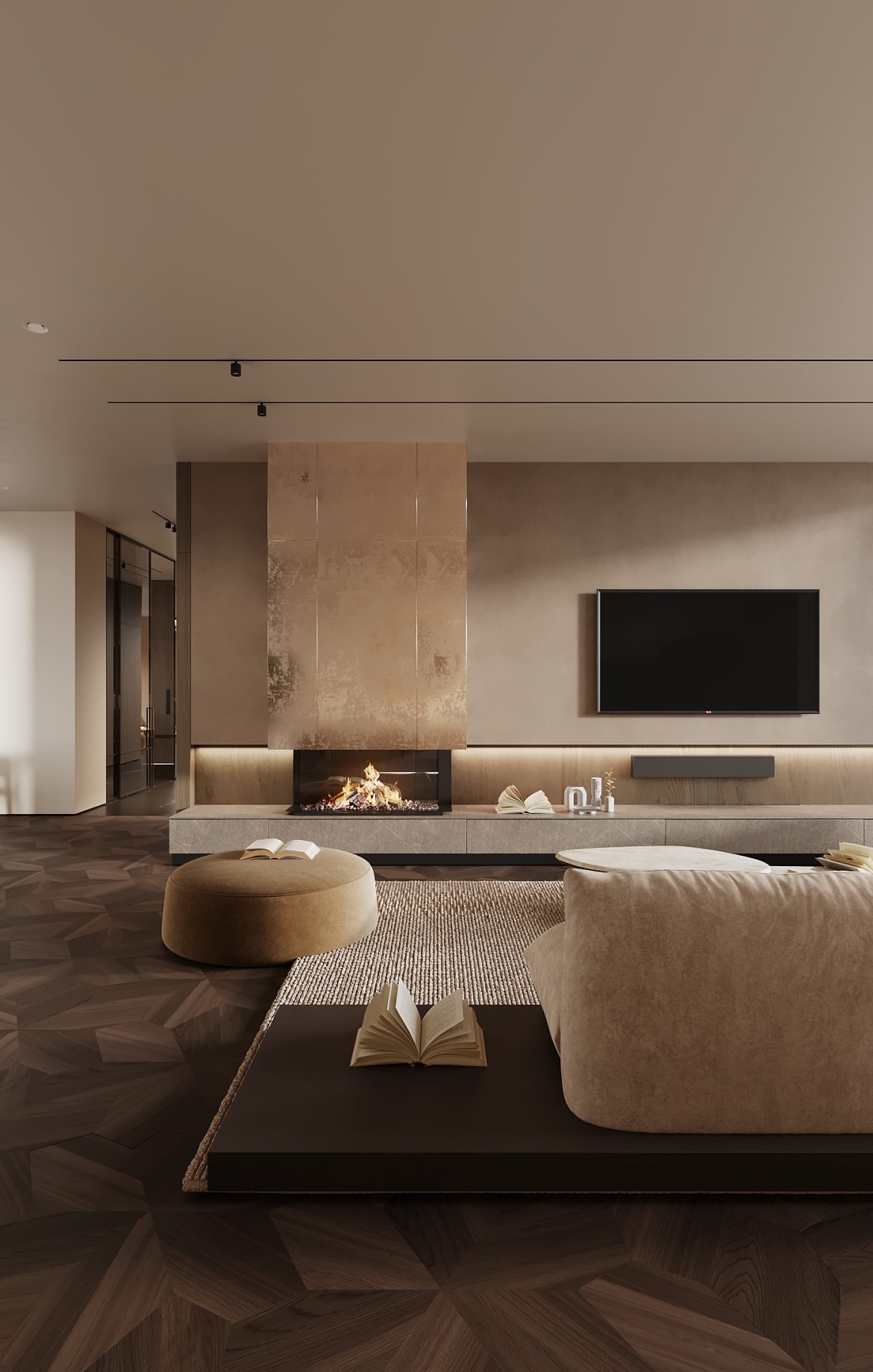 CIPI 09 living open space bucatarie cuptor miele blanco blum design lux yulmob
