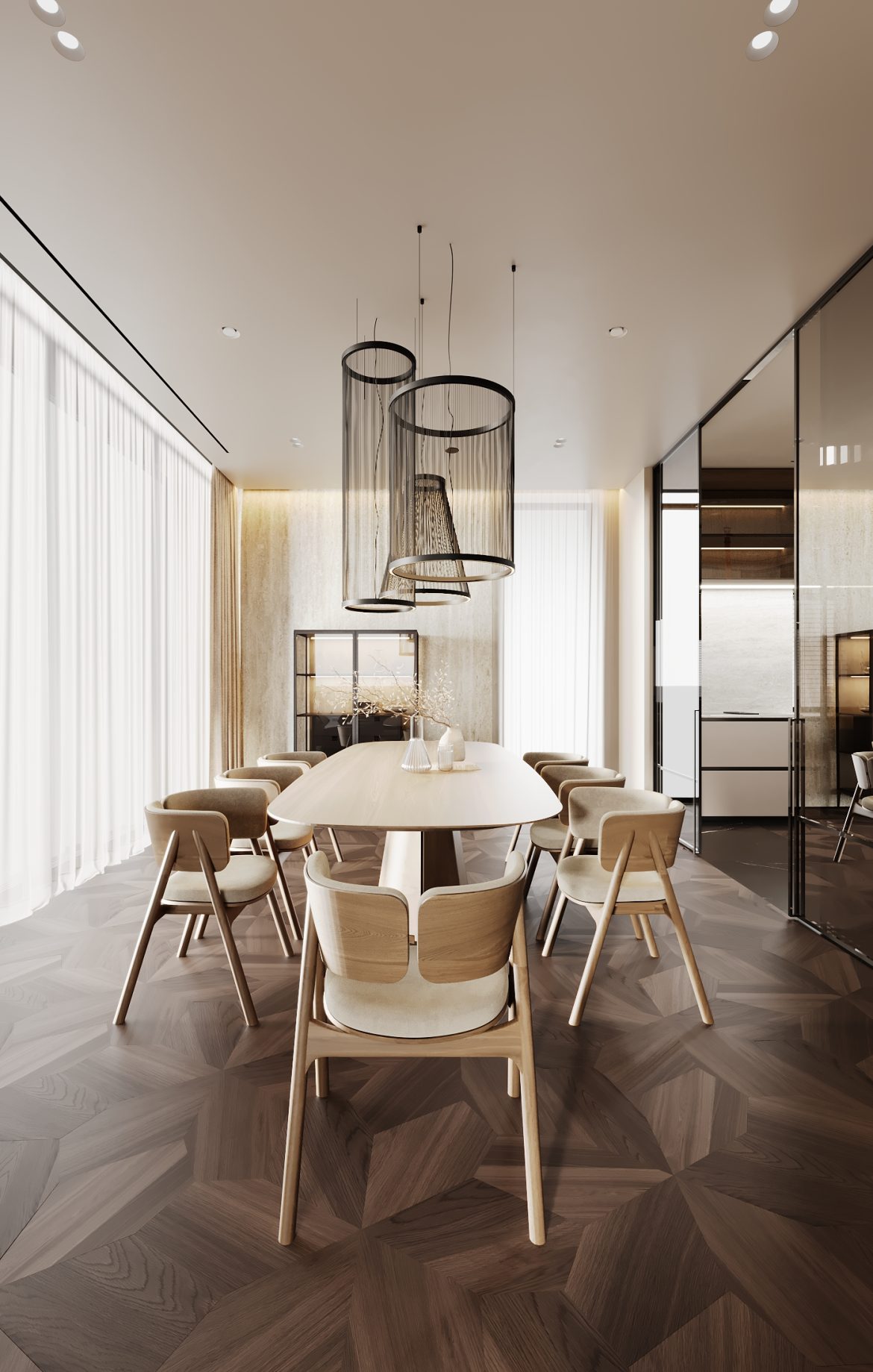 CIPI 09 living open space bucatarie mdf furnir stejar insula blat stejar blum legrabox casa iasi yulmob