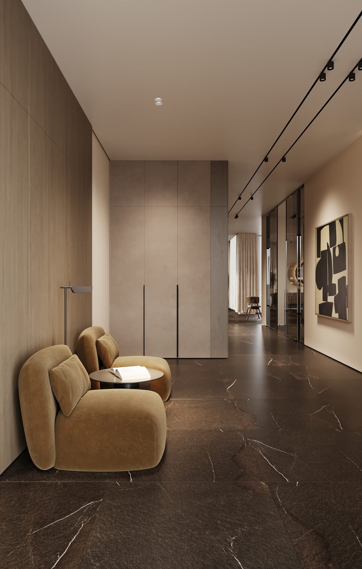 CIPI 09 living open space bucatarie semineu design modern led ambiental yulmob